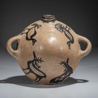 Cochiti Figural Pottery Canteen