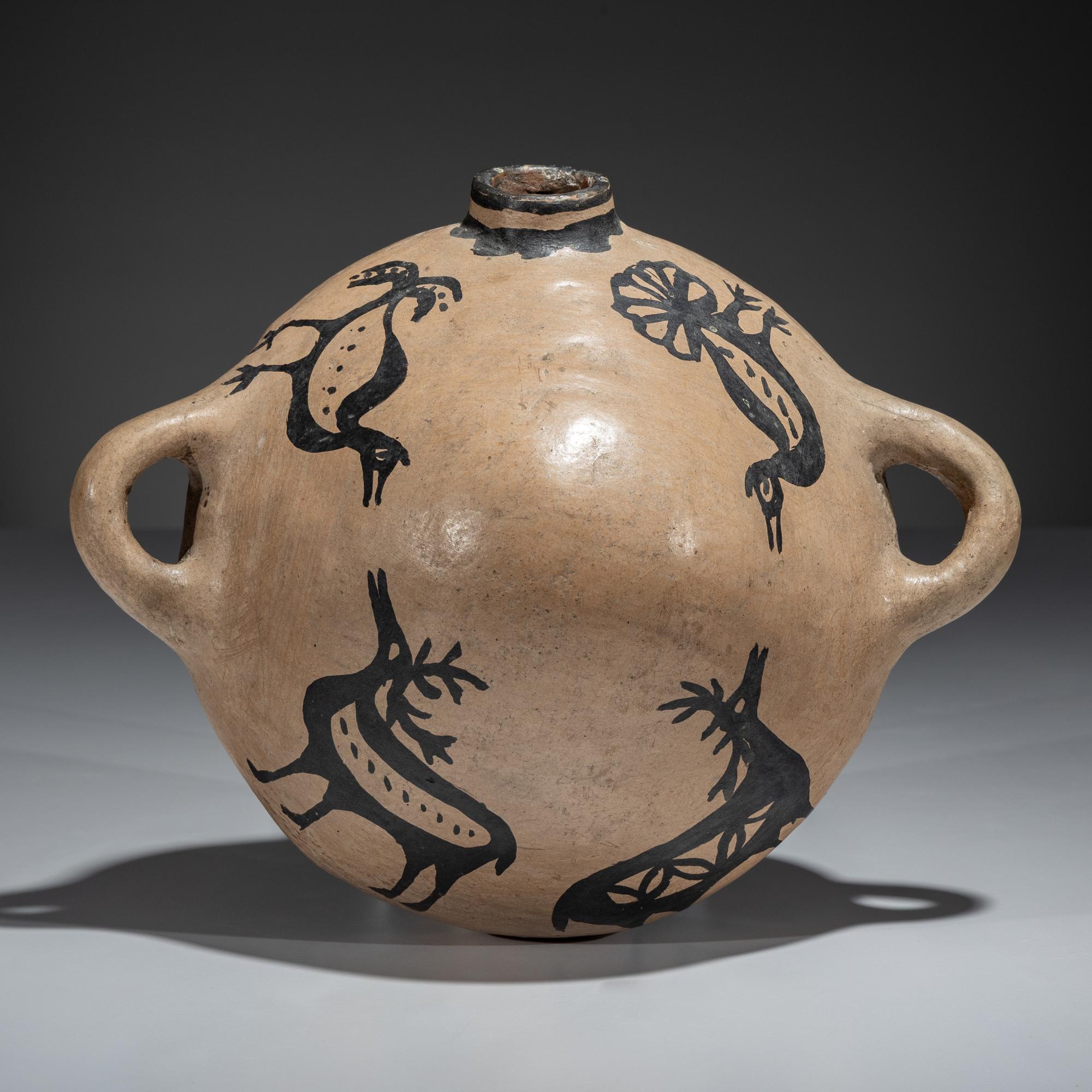 Cochiti Figural Pottery Canteen