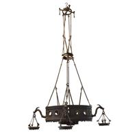 A Wrought Iron Light Fixture 47" W x 47" D x 77" H — Italy, 19th Century
