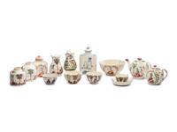 An Assembled Collection of English Creamware 'William of Orange' Table Articles