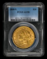 A United States 1868-S Liberty Head $20 Gold Coin
