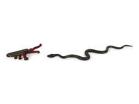 A Cast Iron Model of a Snake and a Painted Iron Model of an Insect