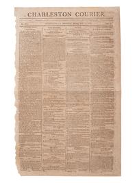 [SLAVERY & ABOLITION]. Charleston Courier. Vol. 2, No. 128. Charleston, SC: A.S. Willington, 31 May 1804.