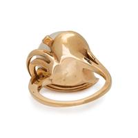 YELLOW GOLD AND CULTURED SOUTH SEA PEARL RING