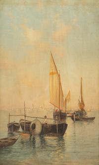 Fishermen in Venice Harbor