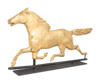 A Molded and Gilt Copper and Cast-Zinc Horse Weathervane