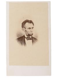 [LINCOLN, Abraham (1809-1865]. [WARREN, Henry F., photographer]. CDV, last known photo of Lincoln. 6 March 1865.
