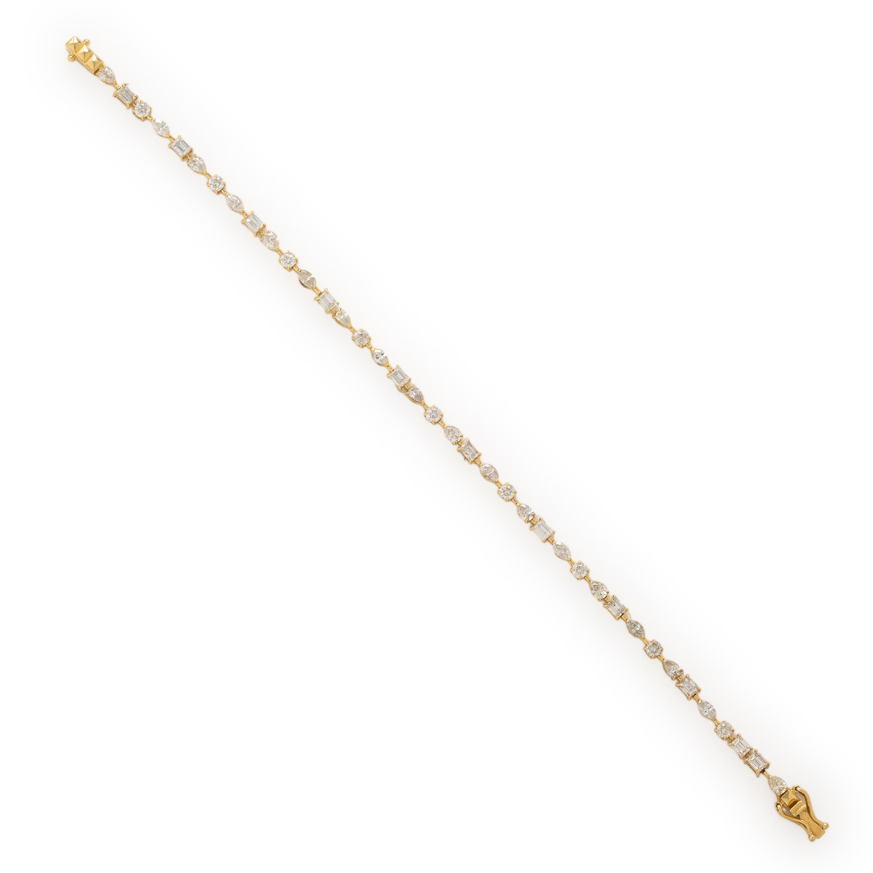 Diamond and Yellow Gold Bracelet