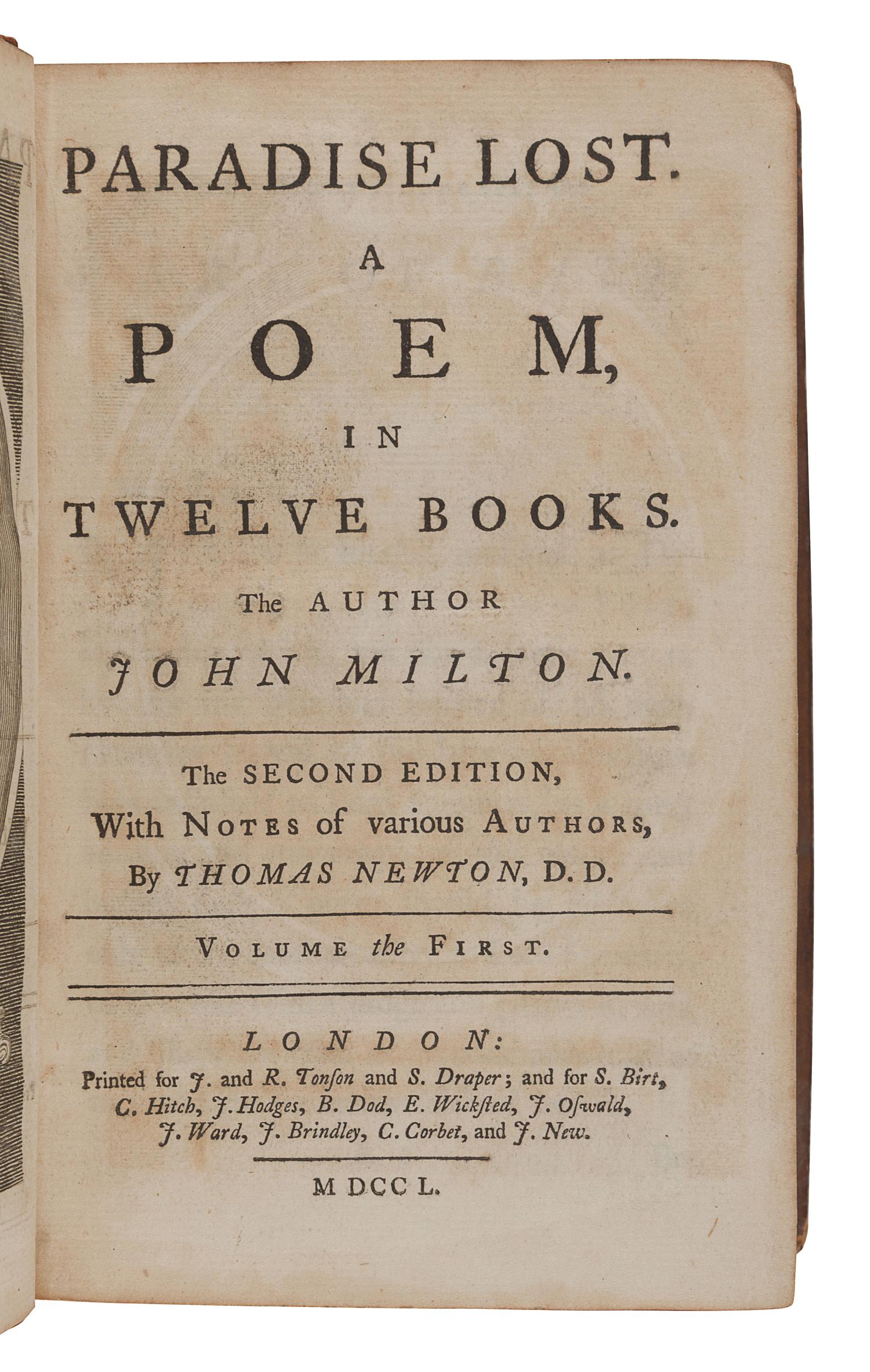 [ENGLISH LITERATURE & HISTORY]. A group of 6 works, comprising: