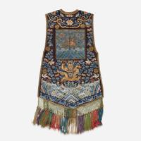 An unusual Chinese embroidered gauze woman's vest, Xiapei 刺绣女士马甲霞帔 Third quarter 19th century ???????