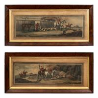 A Set of Sixteen English Hand-Colored Sporting Engravings