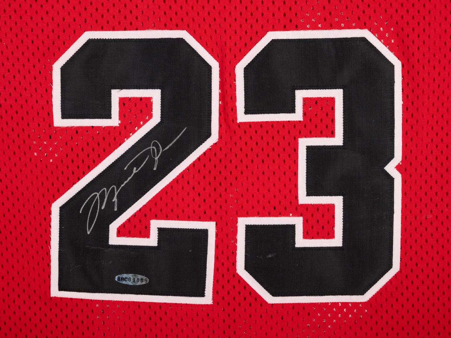 A Michael Jordan Signed Autograph Chicago Bulls Basketball Jersey Obtained at Jordan Flight School Basketball Camp (Upper Deck Authenticated),