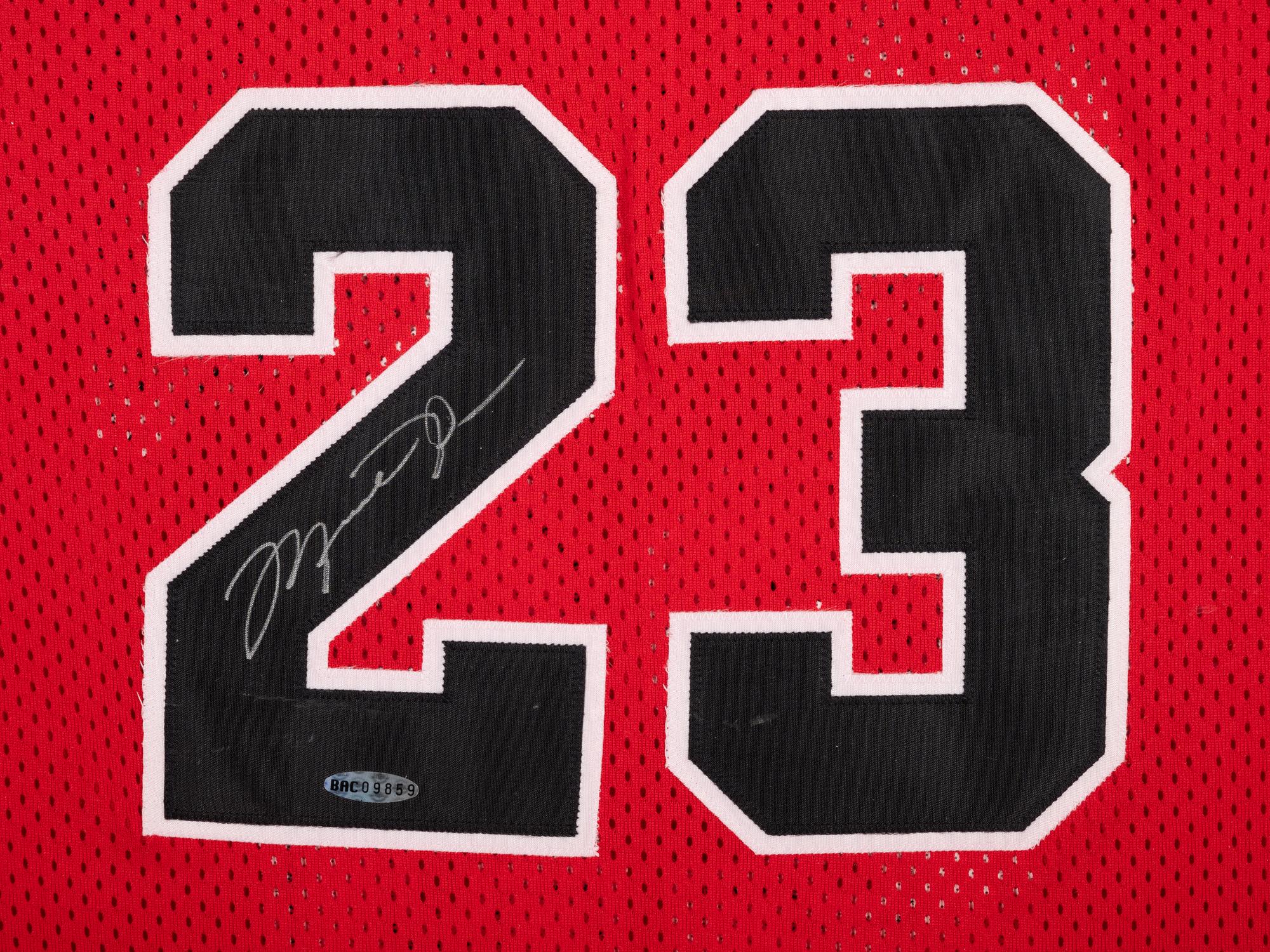A Michael Jordan Signed Autograph Chicago Bulls Basketball Jersey Obtained at Jordan Flight School Basketball Camp (Upper Deck Authenticated),