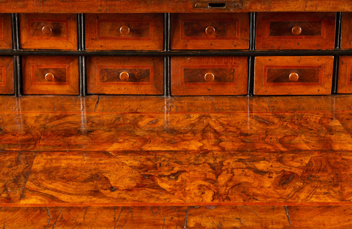 A Dutch Parquetry Slant-Front Secretary