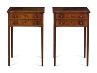 A Pair of Kittinger Federal Style Mahogany Side Tables