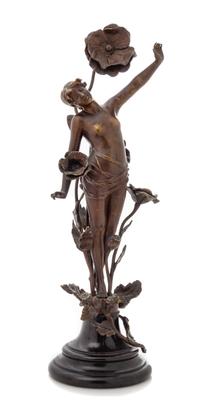 A French Art Nouveau Bronze Figure Height 16 1/2 inches. — LATE 19TH CENTURY/EARLY 20TH CENTURY