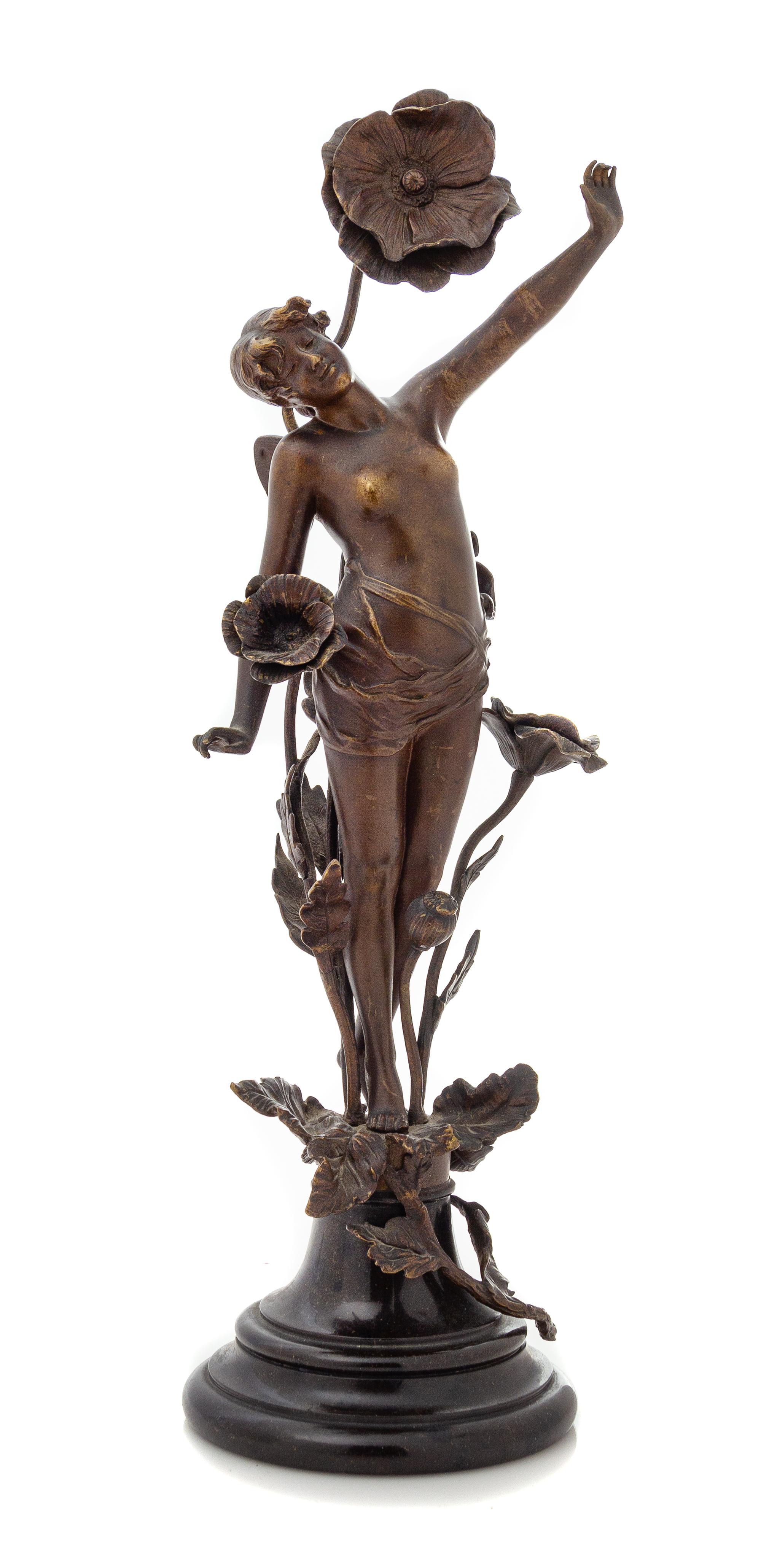 A French Art Nouveau Bronze Figure Height 16 1/2 inches. — LATE 19TH CENTURY/EARLY 20TH CENTURY