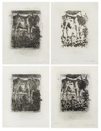 Pablo Picasso, (Spansih, 1881-1973), L'ane (from Buffon's l'Histoire Naturelle), 1942 (a collection of 4 works comprising of states I,