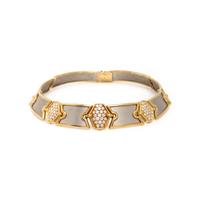 PLATINUM, YELLOW GOLD, AND DIAMOND CHOKER NECKLACE