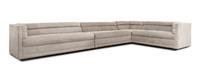 An Italian Faux Suede Sectional Sofa