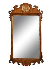 A George III Parcel-Gilt Mahogany Mirror