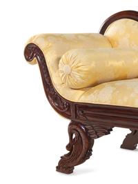 A Classical Style Carved Mahogany Swan-Foot Sofa