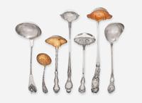 An assembled collection of seven sterling silver ladles, various makers, late 19th / early 20th century