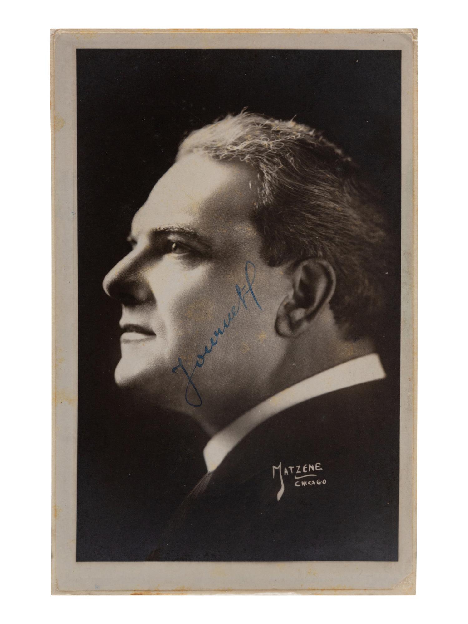 [20TH-CENTURY OPERA SINGERS]. A group of 5 signed photographs or photographic postcards of opera singers from the 1920s, comprising images of: