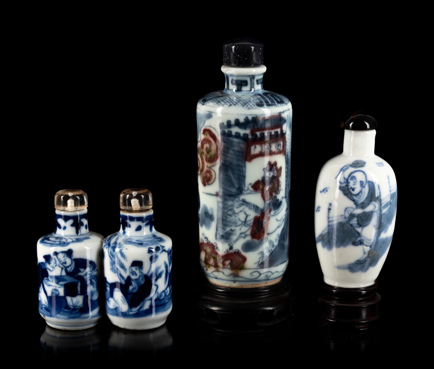 Three Chinese Porcelain Snuff Bottles