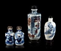 Three Chinese Porcelain Snuff Bottles