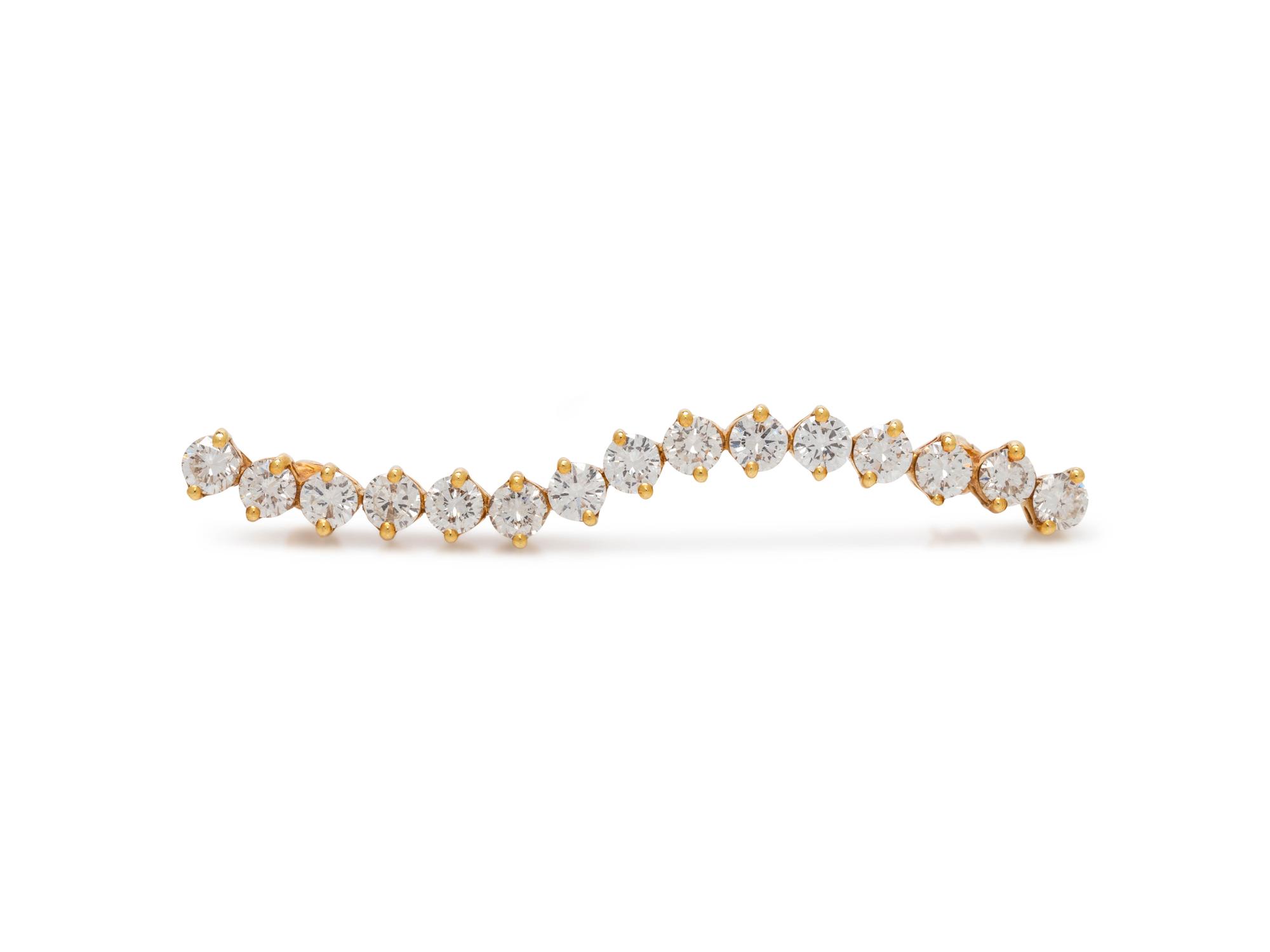 DIAMOND WAVE BROOCH