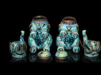 Two Chinese Cloisonné Enamel Animal Figures