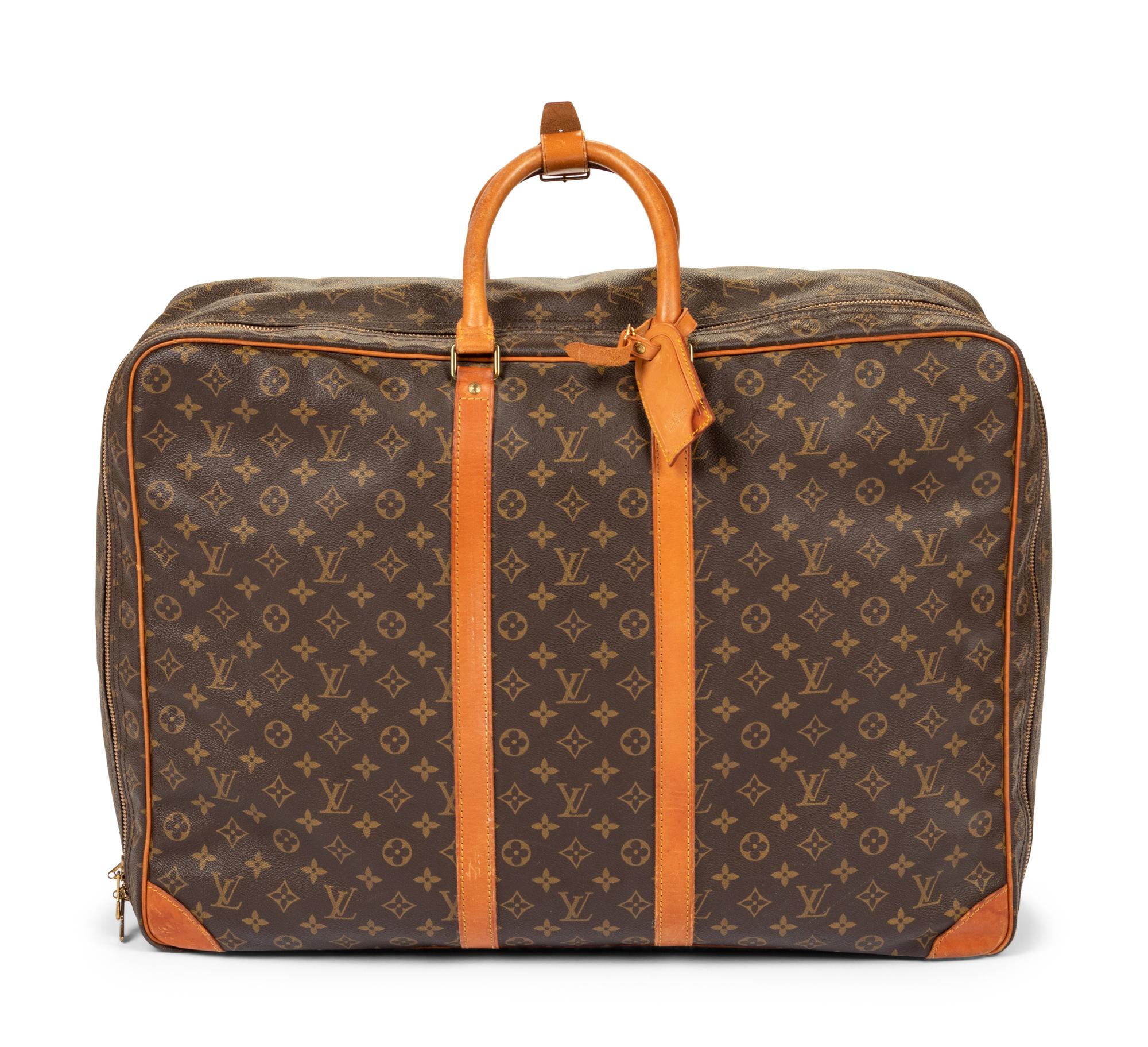Two Louis Vuitton Luggage Items: One Garment Bag, One Soft Side Suitcase, 1987-89