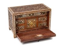 A Moorish Style Carved and Mother-of-Pearl Inlaid Table Casket