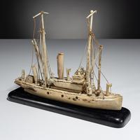 Inupiat Whaling Steam Ship Model