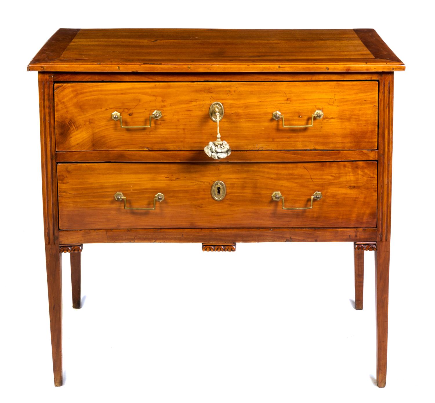 A Directoire Fruitwood Commode Height 34 3/4 x width 37 1/4 x depth 19 5/8 inches. — LATE 18TH CENTURY