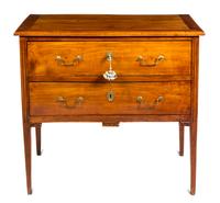 A Directoire Fruitwood Commode Height 34 3/4 x width 37 1/4 x depth 19 5/8 inches. — LATE 18TH CENTURY