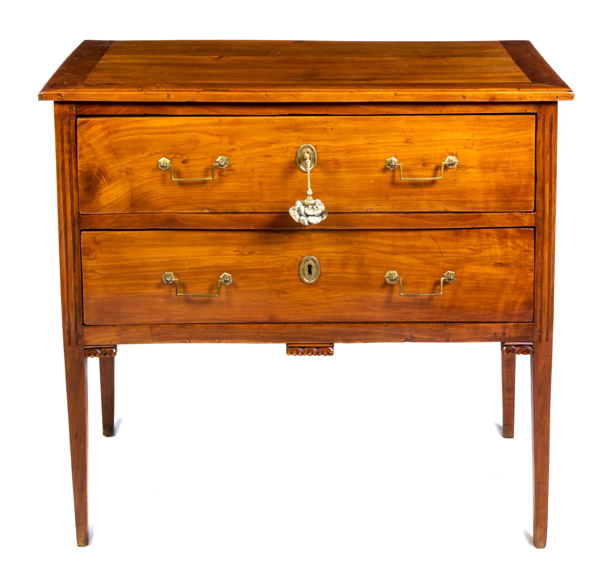 A Directoire Fruitwood Commode Height 34 3/4 x width 37 1/4 x depth 19 5/8 inches. — LATE 18TH CENTURY