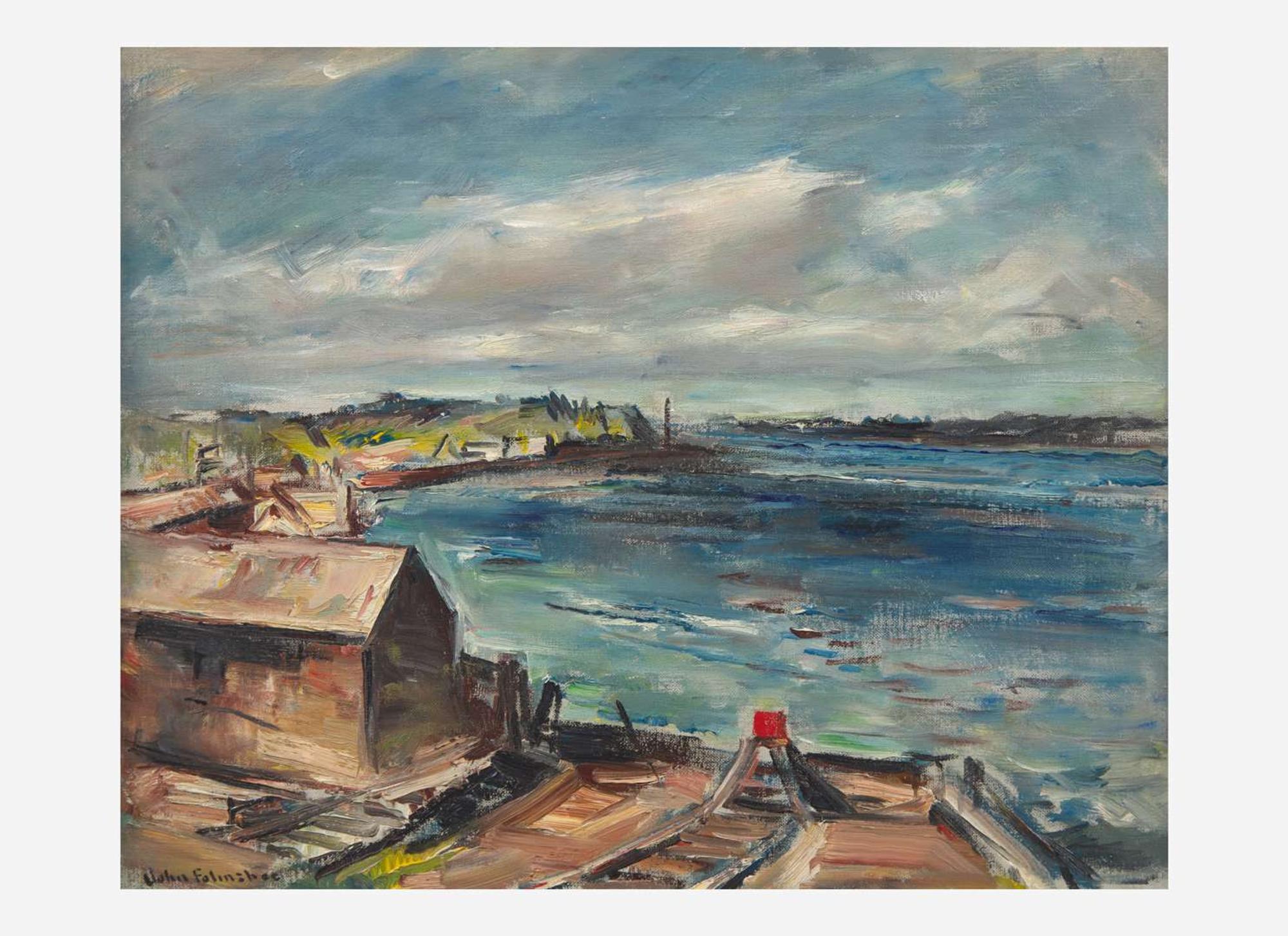John F. Folinsbee (American 1892–1972) - Bath Waterfront (Maine)