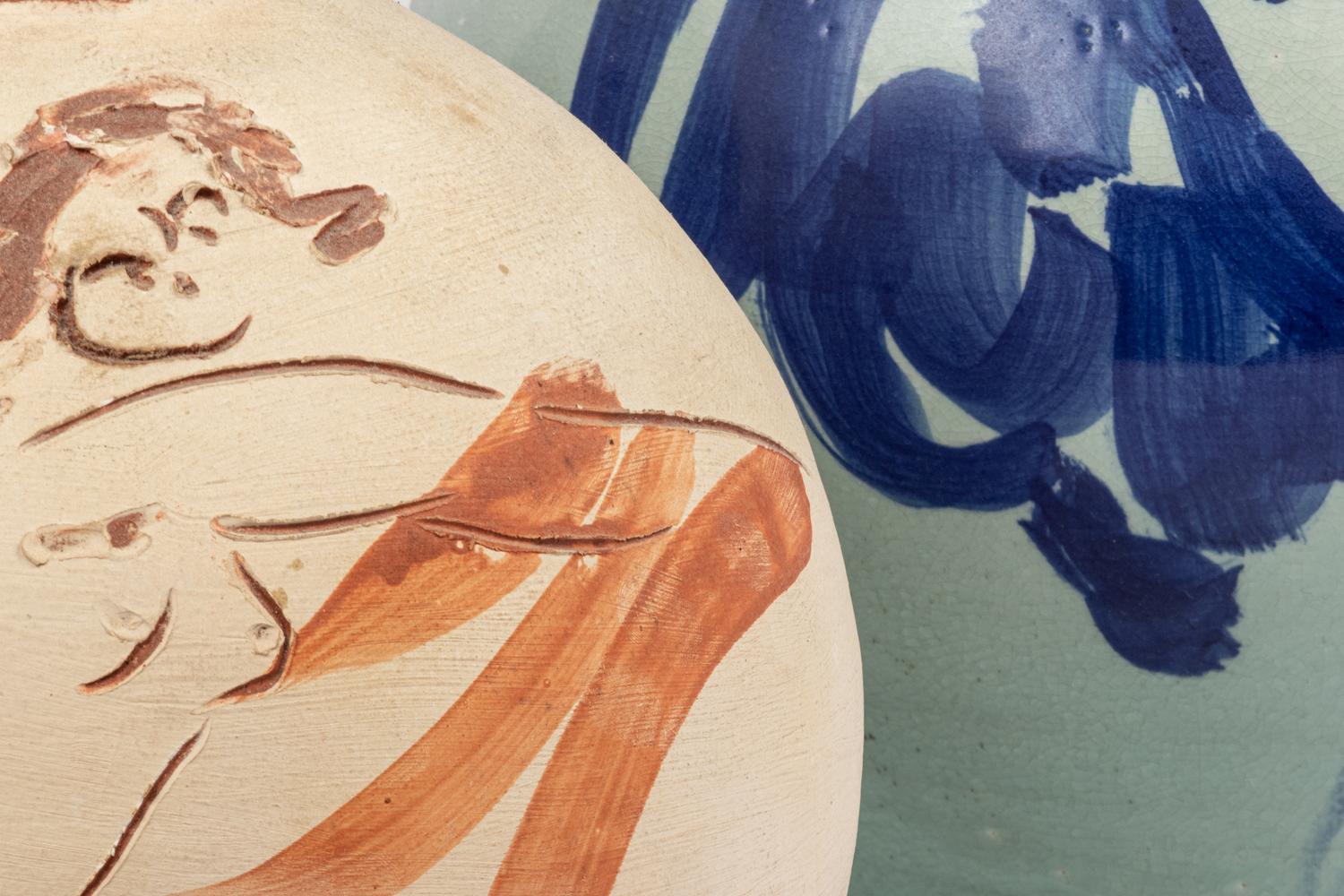 Set of Three Painted Vessels
