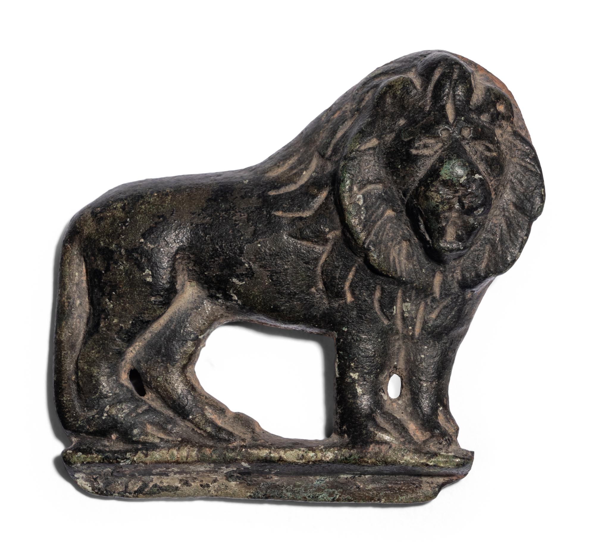 A Roman Bronze Lion Applique