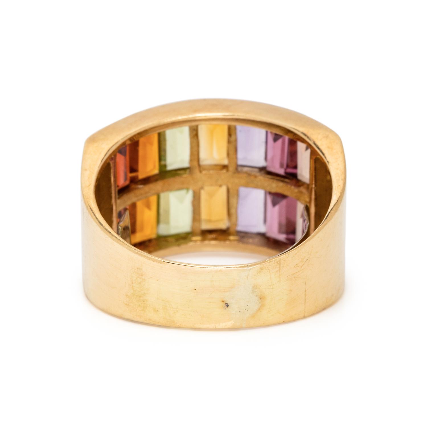 RAINBOW MULTIGEM RING AND BRACELET