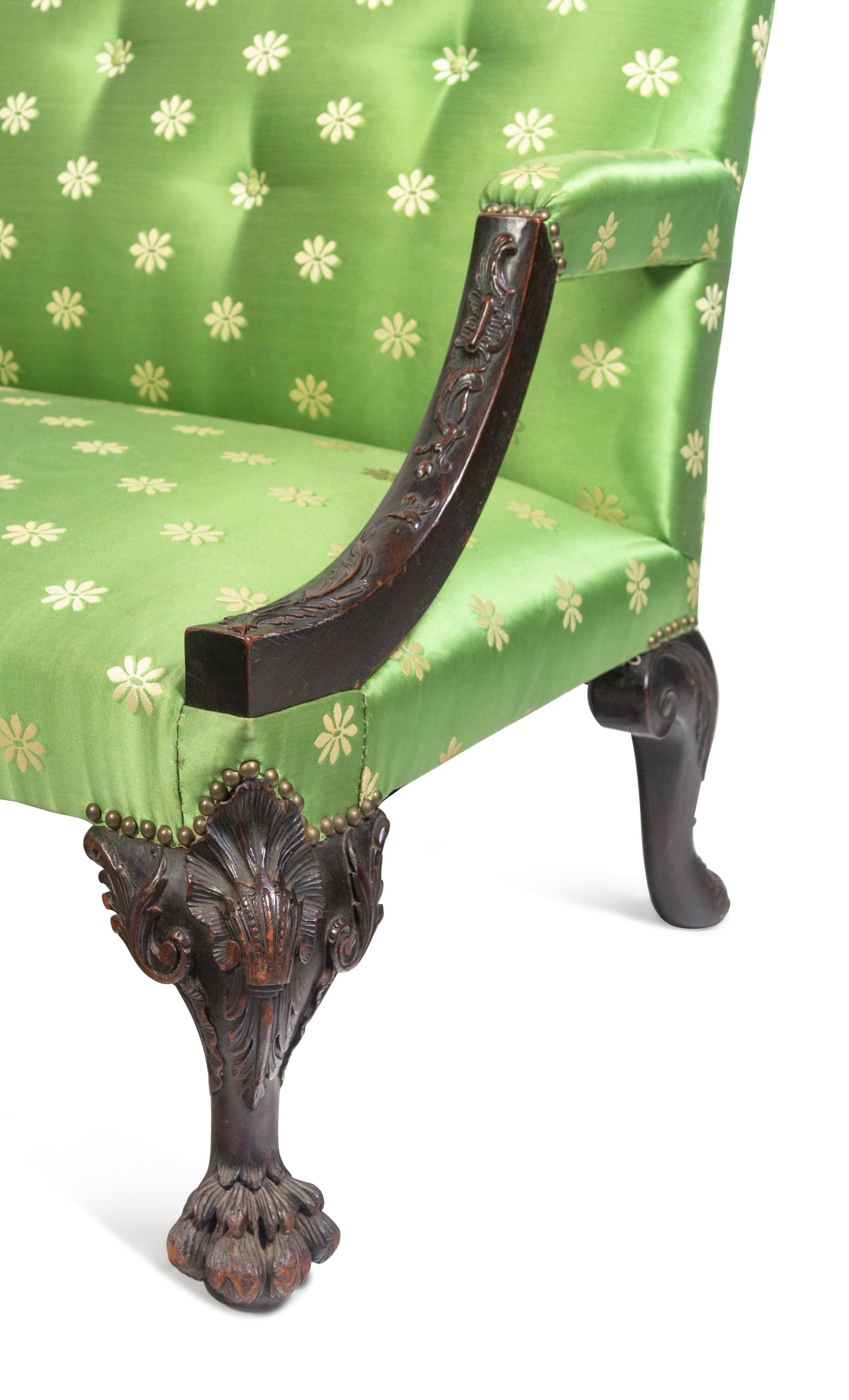 A George I Style Carved Mahogany Settee