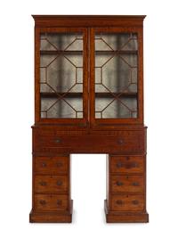 A George III Style Mahogany Secretary Bookcase