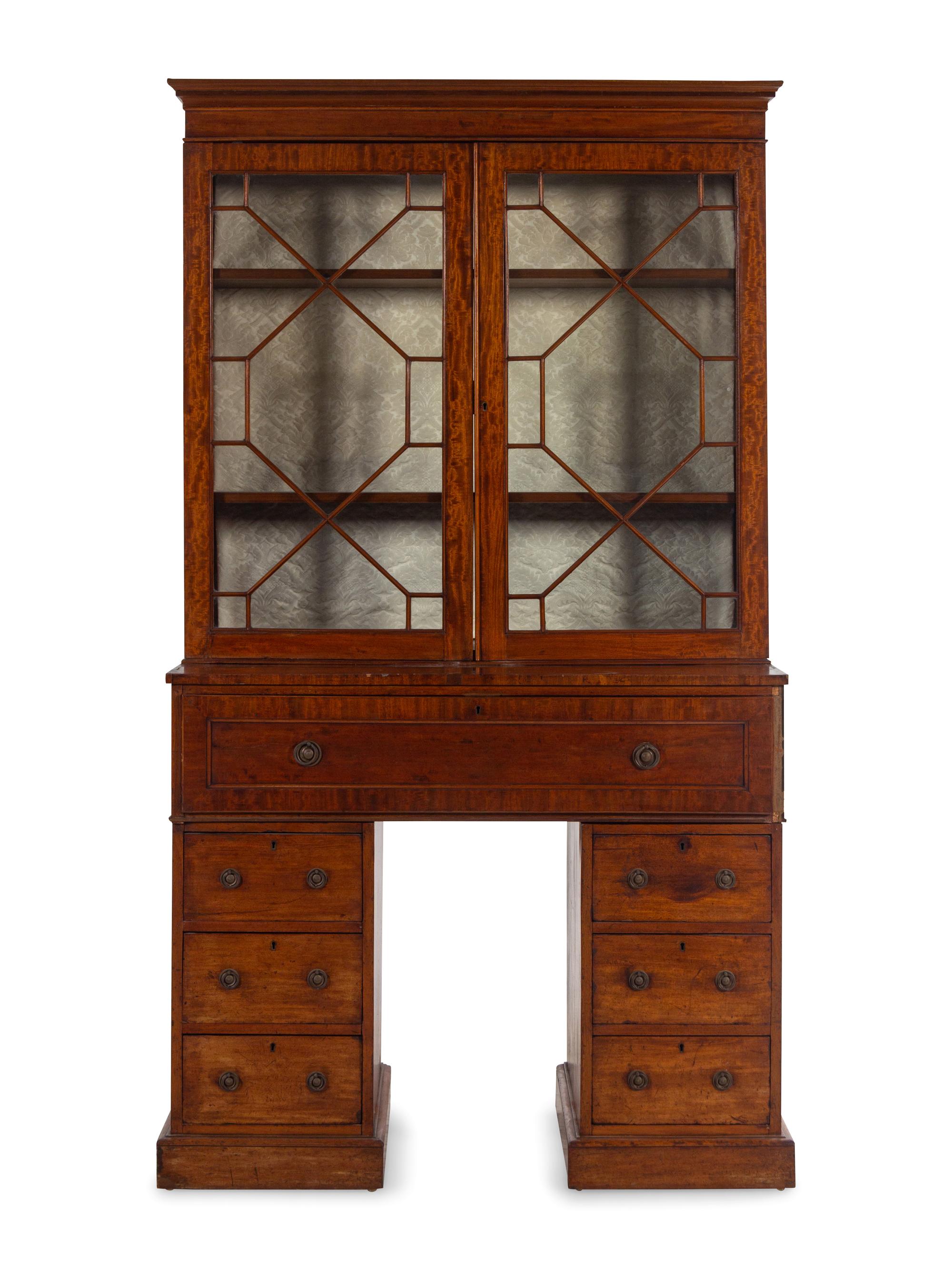 A George III Style Mahogany Secretary Bookcase