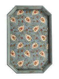 A Georgian Style Blue Japanned Low Table