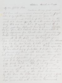 (CIVIL WAR ARCHIVE) A collection of 60 letters and documents, some related to the Civil War and the Gold Rush, c. 1824 through 1870.