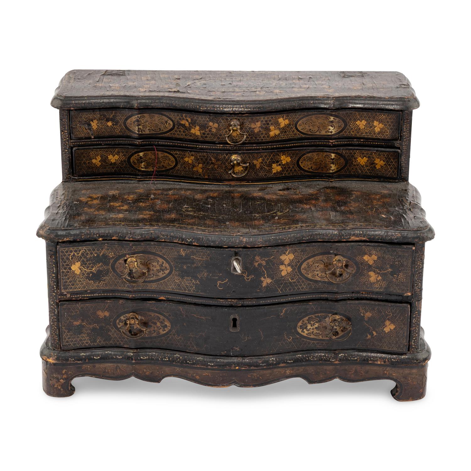 A Chinese Export Lacquer Dresser Cabinet