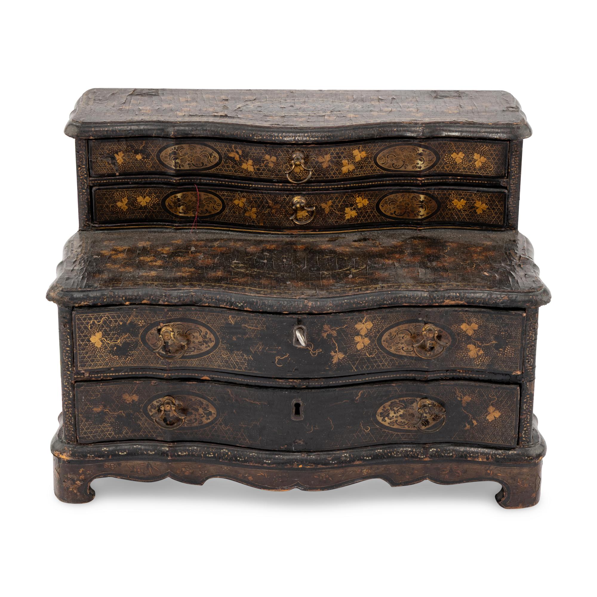 A Chinese Export Lacquer Dresser Cabinet