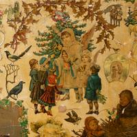A Victorian Decoupage Four-Panel Floor Screen